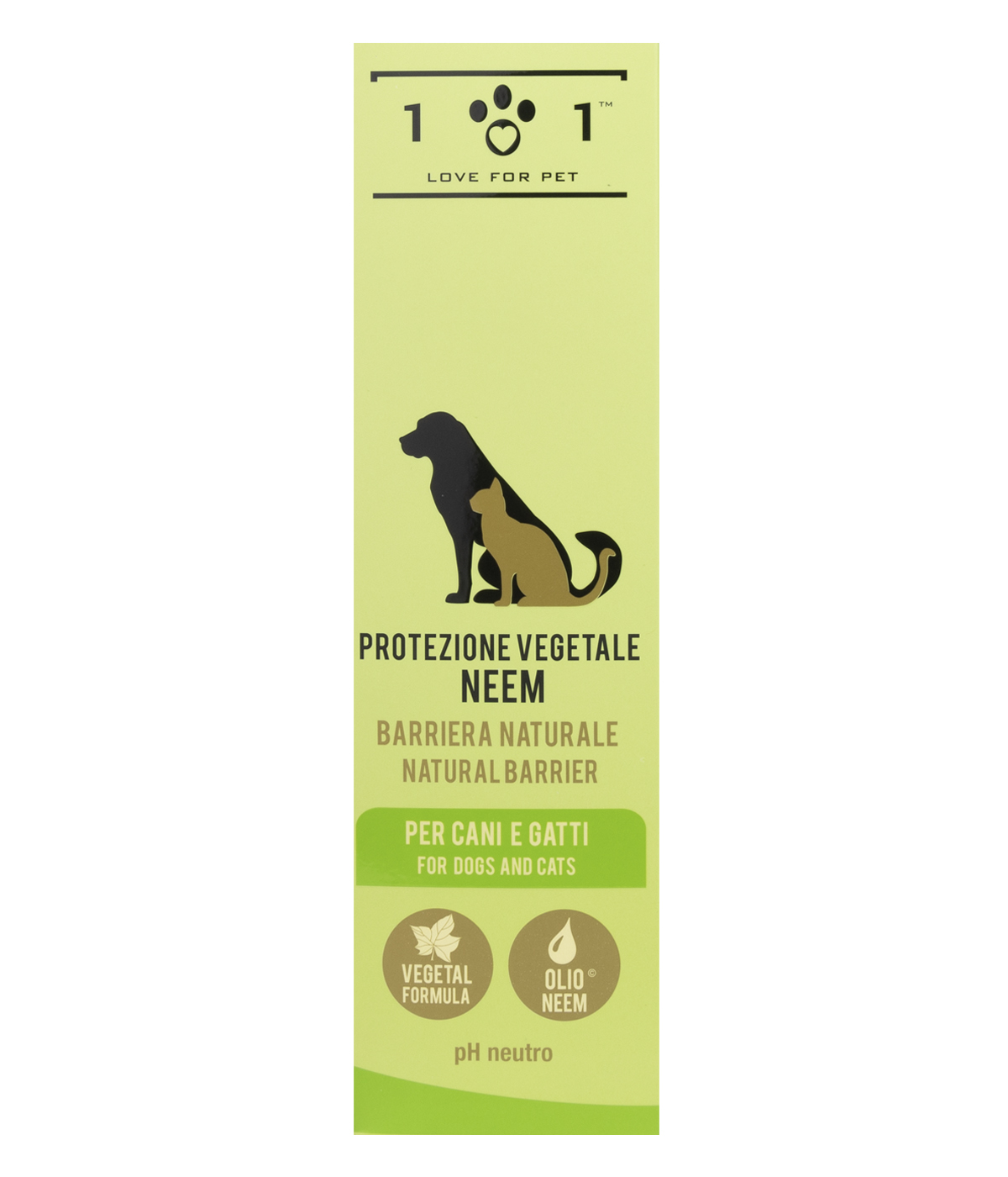 Spray repellente naturale all'olio di Neem per cani e gatti